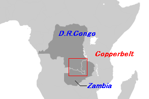 Copperbelt（カッパーベルト）地図