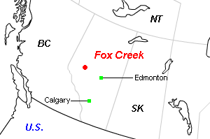 Fox Creek（フォックス・クリーク）周辺地図