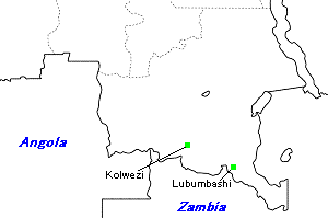 Katanga（カタンガ州）の地図
