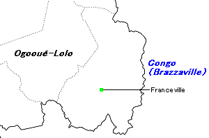 Haut-Ogooué（オートオゴウェ州）の地図