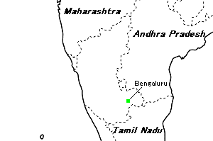 Karnataka（カルナータカ州）の地図