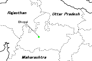 Madhya Pradesh（マディヤ・プラデーシュ州）の地図