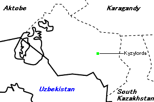 Kyzylorda（クズロルダ州）の地図