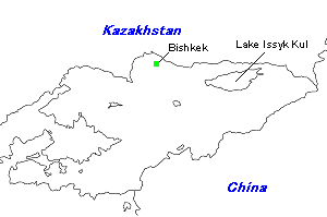 Kyrgyz（キルギス）の地図