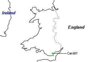 Wales（ウェールズ）の地図