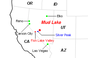 Mud Lakeリチウムプロジェクト周辺地図