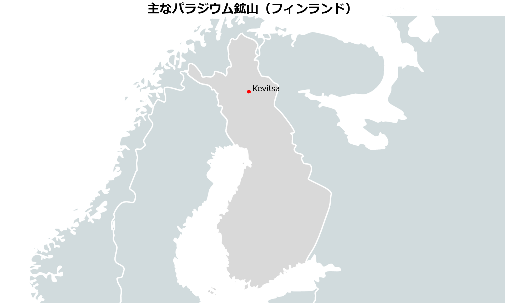 フィンランドパラジウム鉱山地図