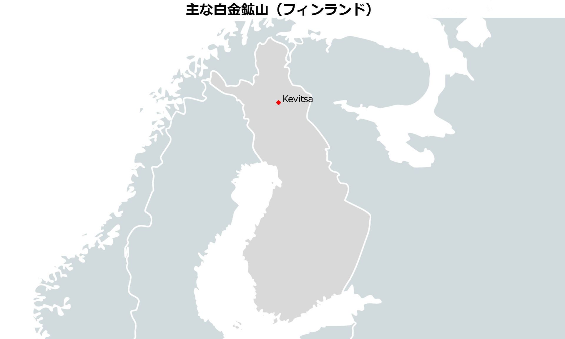 フィンランド白金鉱山地図