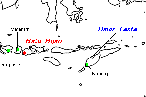 Batu Hijau（バツビジャウ）金・銅鉱山周辺地図