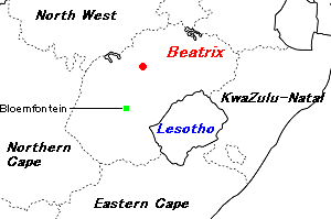Beatrix金鉱山周辺地図