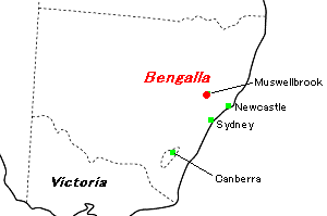 Bengalla（ベンガラ）鉱山周辺地図