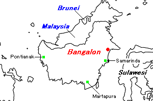 Bengalon石炭鉱山周辺地図