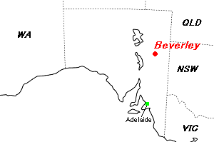 Beverley（ビバリー）鉱山周辺地図