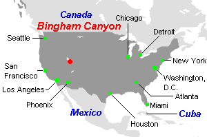 Bingham Canyon ビンガム キャニオン 米国の鉱山