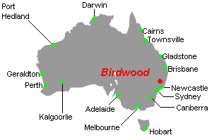 Birdwood（バードウッド）銅・金プロジェクト周辺地図