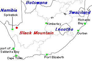 Black Mountain（ブラック・マウンテン）鉱山周辺地図