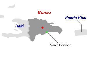 Bonaoニッケル鉱山周辺地図