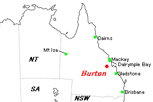 Burton（バートン）鉱山周辺地図