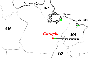 Carajás（カラジャス）鉱山周辺地図