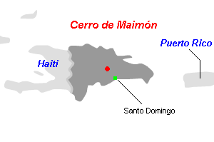 Cerro de Maimon銅・金鉱山周辺地図