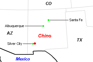 Chino（チノ）銅鉱山周辺地図
