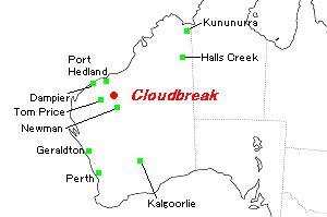Cloudbreak（クラウドブレイク）鉄鉱山周辺地図