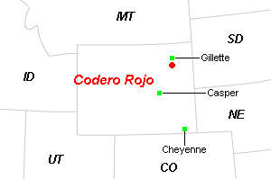 Codero Rojo鉱山周辺地図