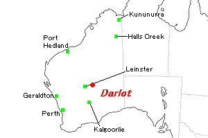 Darlot金鉱山周辺地図