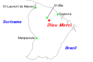 Dieu Merci鉱山周辺地図