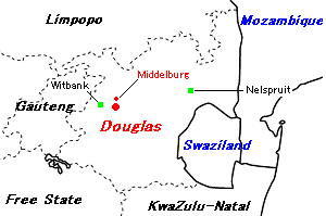 Douglas（ダグラス）石炭鉱山周辺地図