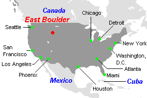 East Boulder（イースト・ボルダー）鉱山周辺地図