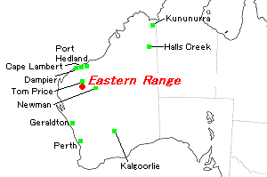Eastern Range（イースタン・レンジ）鉱山周辺地図