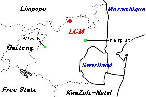 Eastern Chrome（イースタン・クロム）鉱山周辺地図