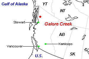 Galore Creekプロジェクト周辺地図