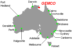 GEMCOマンガン鉱山周辺地図