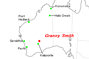 Granny Smith（グラニー・スミス）金鉱山周辺地図