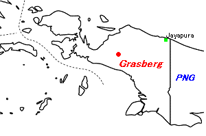 Grasberg（グラスベルグ）鉱山周辺地図