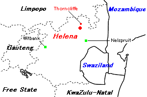 Helenaクロム鉱山周辺地図