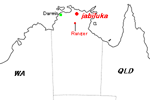 Jabiluka（ジャビルカ）プロジェクト周辺地図