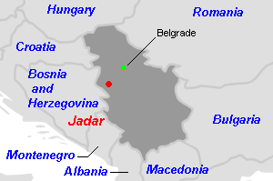 Jadarリチウムプロジェクト周辺地図