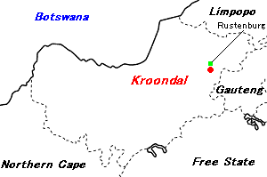 Kroondal白金（プラチナ）鉱山周辺地図