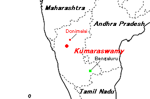 Kumaraswamy鉄鉱石プロジェクト周辺地図