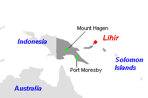 Lihir（リヒール）金鉱山周辺地図
