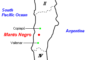 Manto Negro鉱山周辺地図