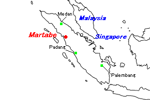 Martabe金・銀プロジェクト周辺地図