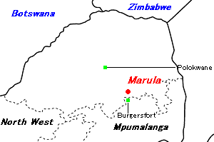 Marula鉱山周辺地図
