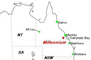 Millennium（ミレニアム）鉱山周辺地図