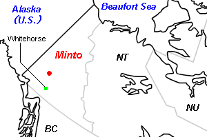 Minto金鉱山周辺地図