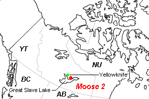 Moose 2リチウム・タンタル・ニオブプロジェクト周辺地図