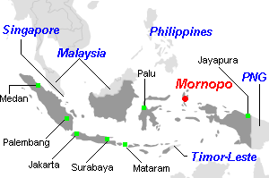 Mornopoニッケル鉱山周辺地図